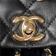 Chanel Duma Backpack 2908 Lambskin Gold-Tone Metal Black A