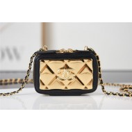 Chanel CLUTCH WITH CHAIN Lambskin & Gold-Tone Metal AP2393 Black High