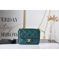 Chanel MINI FLAP BAG AS2693 Lambskin & Gold Metal Green High