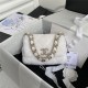 Chanel Flap Bag Shearling AS2240 White High