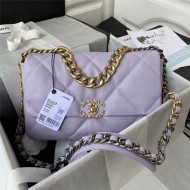 Large Chanel 19 Flap Bag Goatskin/Lambskin Lilac High