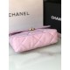 Large Chanel 19 Flap Bag Goatskin/Lambskin Pink High