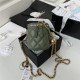 Chanel SMALL VANITY WITH CHAIN Lambskin & Gold-Tone Metal AP1447 Green A