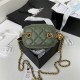 Chanel SMALL VANITY WITH CHAIN Lambskin & Gold-Tone Metal AP1447 Green A