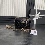 Chanel Vanity with Chain AP4283 Lambskin Black High