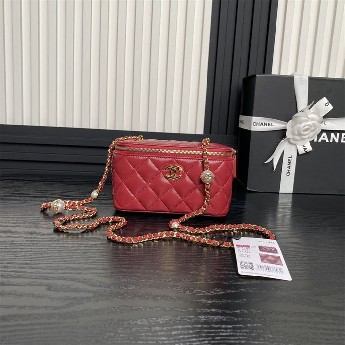 Chanel Vanity with Chain AP4283 Lambskin Red High