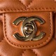 Chanel SMALL FLAP BAG With Top Diamond Handle Lambskin & Gold-Tone Metal AS4141 Caramel A