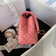 Mini FLAP BAG Lambskin Gold-Metal AS1787 Coral Football A