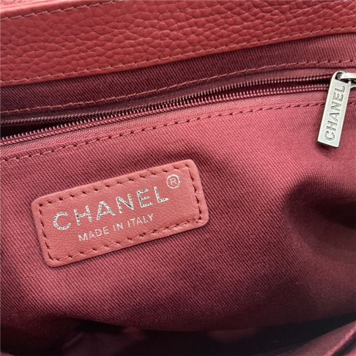 Chanel FLAP BAG Calfskin A8095 Burgundy High