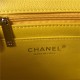 Supermini CLASSIC HANDBAG Grained Calfskin Yellow Silver Metal A