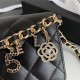 Chanel Wallet on Chain Lambskin Charms & Gold-Tone Metal Black A