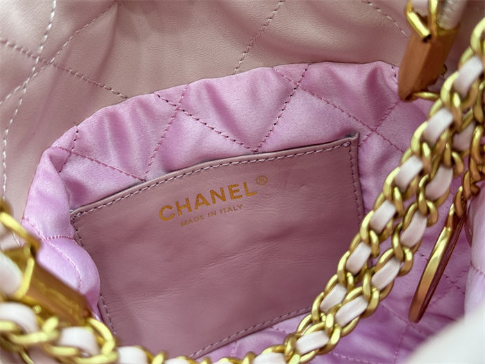 Chanel 22 MINI HANDBAG Patchwork Shiny Calfskin & Gold-Tone Metal AS3980 High