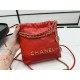 Chanel 22 MINI HANDBAG Patchwork Shiny Calfskin & Gold-Tone Metal AS3980 High