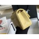 Mini CLASSIC HANDBAG Grained Calfskin Yellow-Lt Gold Metal A