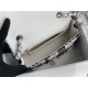 Mini CLASSIC HANDBAG Silver Metal White and Black A