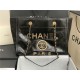 SHOPPING BAG Shiny Calfskin Crystal Pearls Strass Enamel Gold-Tone & Ruthenium-Finish Metal Black High