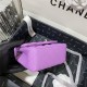 Supermini CLASSIC HANDBAG Grained Calfskin Purple Silver Metal B