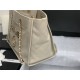 SHOPPING BAG Shiny Calfskin Crystal Pearls Strass Enamel Gold-Tone & Ruthenium-Finish Metal Ecru High