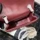 Supermini CLASSIC HANDBAG Lambskin Silver Burgundy B