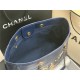 SHOPPING BAG Shiny Calfskin Crystal Pearls Strass Enamel Gold-Tone & Ruthenium-Finish Metal Navy Blue High