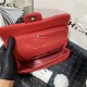 Medium CLASSIC HANDBAG Lambskin Red Silver Metal B