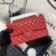 Medium CLASSIC HANDBAG Lambskin Red Silver Metal B