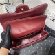 Large CLASSIC HANDBAG Lambskin Gold Metal Burgundy B