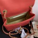 Supermini FLAP BAG Lambskin Gold-Metal AS1786 Red A