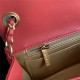 Mini FLAP BAG Lambskin Gold-Metal AS1787 Red A