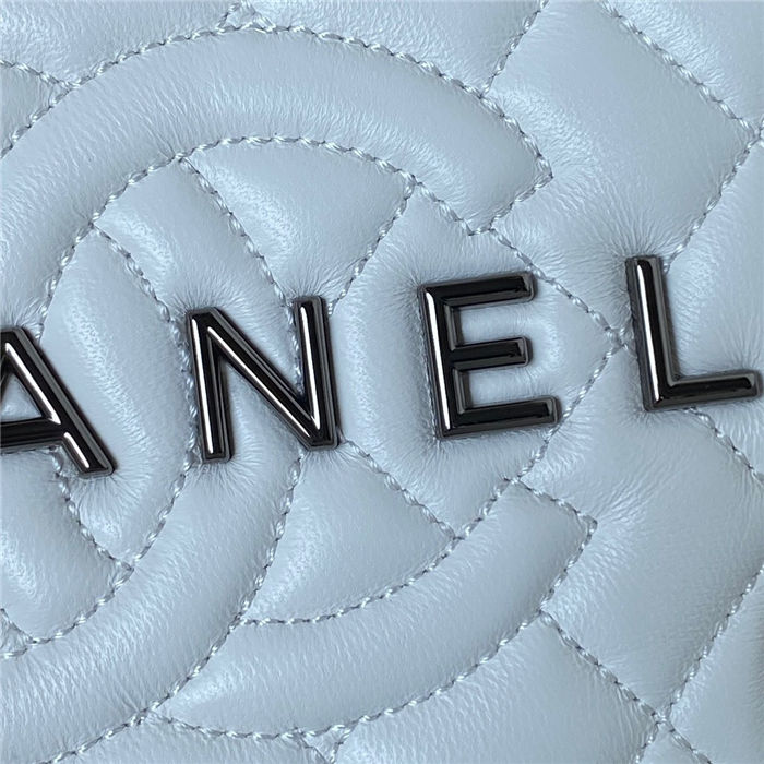 Chanel STAR HANDBAG Lambskin & Pewter-Tone Metal AS4579 White A