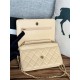 Classic Wallet on Chain AP0250 Lambskin Beige Gold Metal B