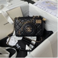 Chanel CAMERA BAG AS4817 Lambskin Black A