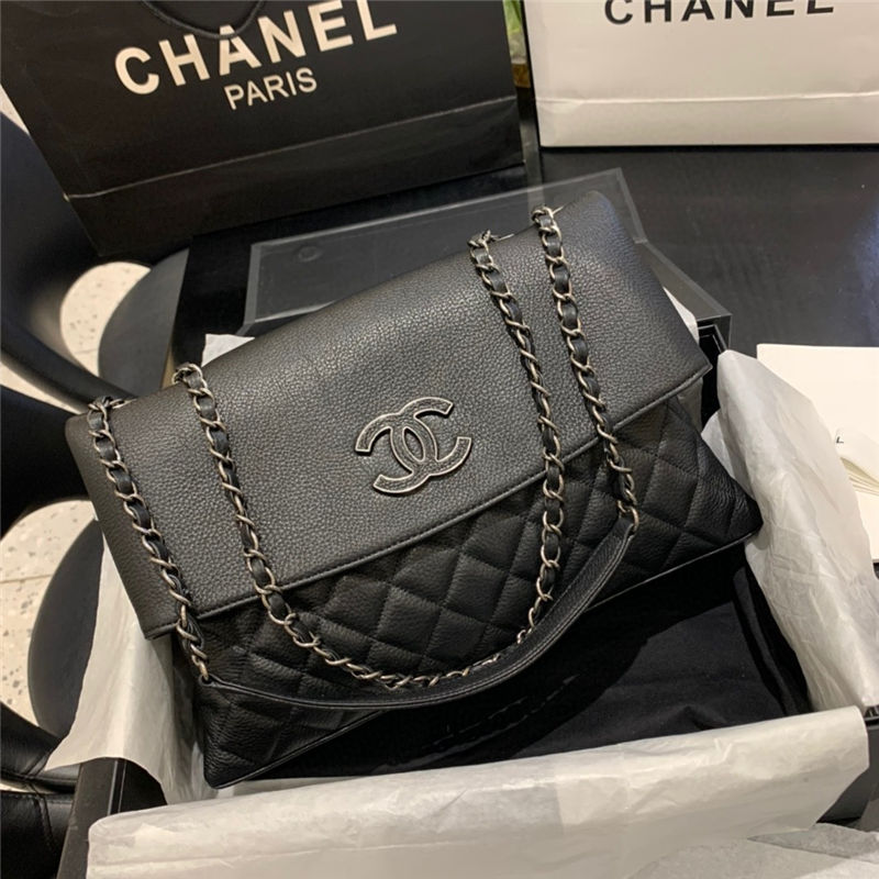 Chanel FLAP BAG Calfskin A8095 Black High