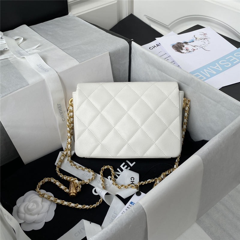 Chanel MINI FLAP BAG AS4165 Lambskin & Ash-Wood Light Pink High