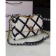 LARGE Chanel 19 Flap Bag Calfskin Crochet Black High