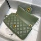 Mini FLAP BAG Lambskin Gold-Metal AS1787 Green A