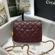 Supermini FLAP BAG Lambskin Gold-Metal AS1786 Burgundy A