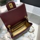 Supermini FLAP BAG Lambskin Gold-Metal AS1786 Burgundy A