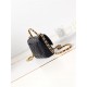 SMALL FLAP BAG WITH TOP HANDLE Shiny Lambskin & Gold-Tone Metal AS4023 Black A