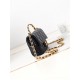 SMALL FLAP BAG WITH TOP HANDLE Shiny Lambskin & Gold-Tone Metal AS4023 Black A