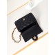 SMALL FLAP BAG WITH TOP HANDLE Shiny Lambskin & Gold-Tone Metal AS4023 Black A