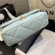 Maxi Chanel 19 Flap Bag Goatskin/Lambskin Light Blue High