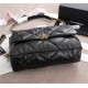 Maxi Chanel 19 Flap Bag Goatskin/Lambskin Black High