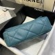 Maxi Chanel 19 Flap Bag Goatskin/Lambskin Ocean Blue High