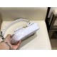 Waist Chanel 19 Flap Bag Lambskin/Goatskin White High