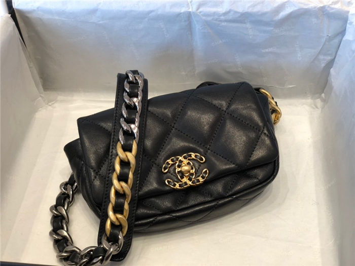 Waist Chanel 19 Flap Bag Lambskin/Goatskin mid