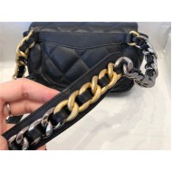 Waist Chanel 19 Flap Bag Lambskin/Goatskin Black High