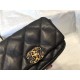 Waist Chanel 19 Flap Bag Lambskin/Goatskin Black High