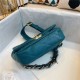 Waist Chanel 19 Flap Bag Lambskin/Goatskin Ocean Blue High