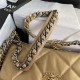 Large Chanel 19 Flap Bag Goatskin/Lambskin Gold High